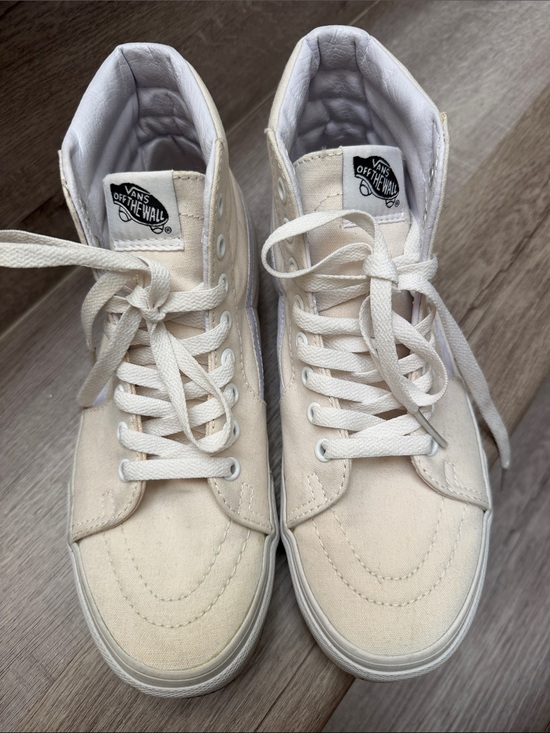Vans Shoes - Vans High Top Canvas Sneakers in Off-White
